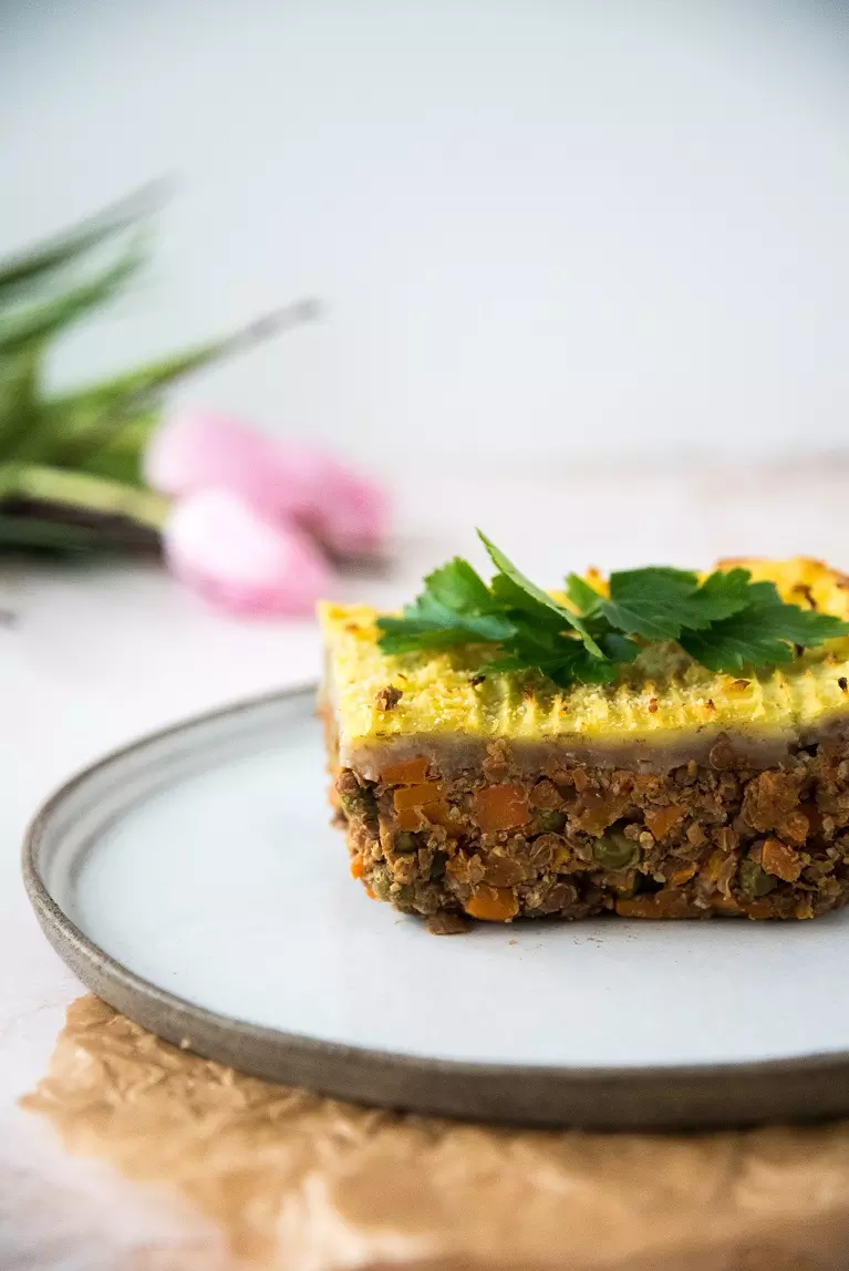 Torta del pastore con noci vegana