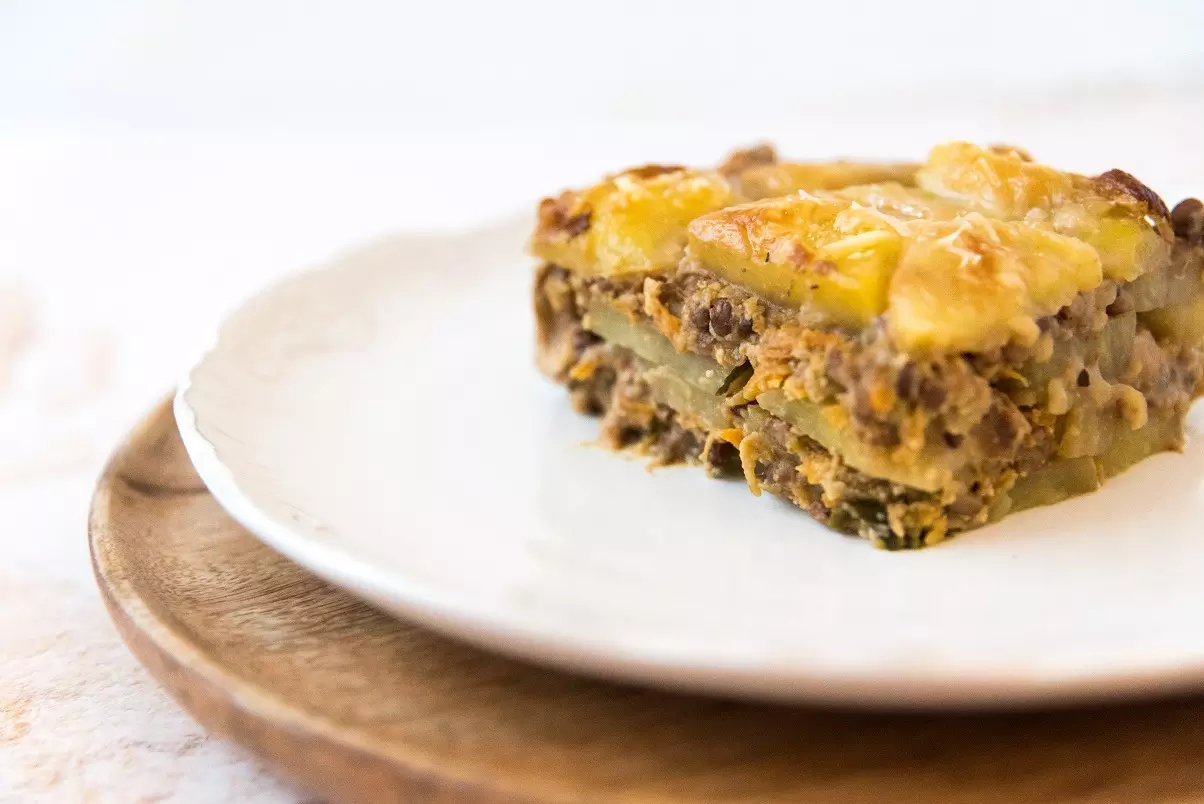 La migliore moussaka vegana con lenticchie 