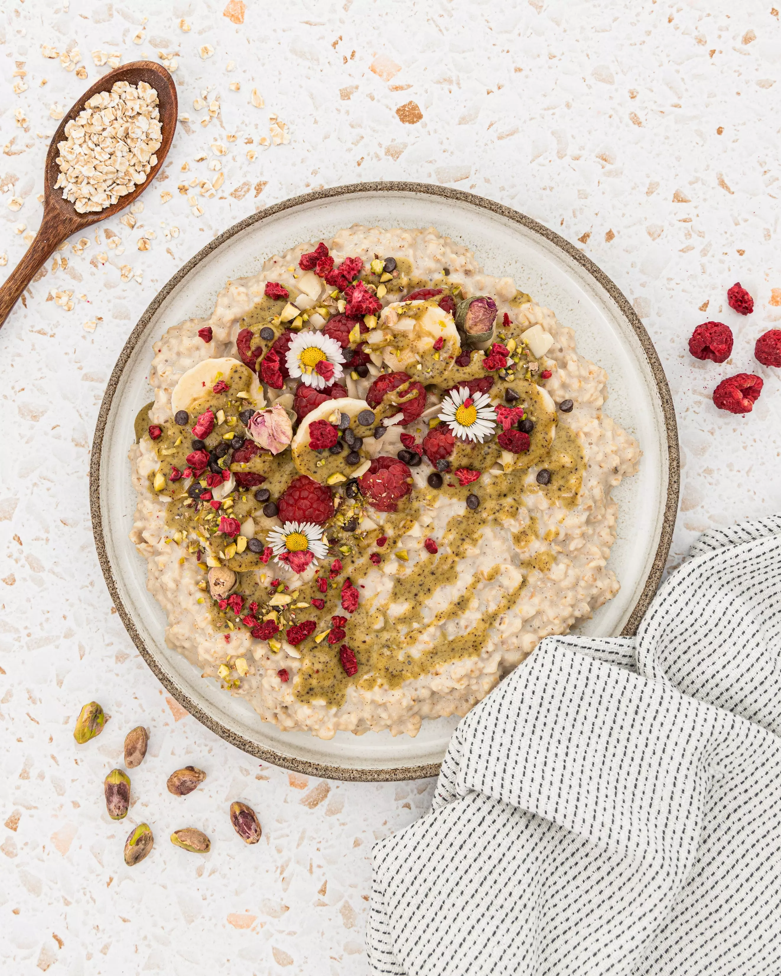 Porridge d’avena al pistacchio