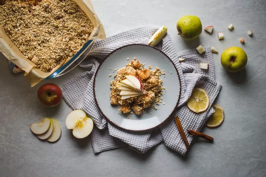 Crumble di mele e fiocchi d'avena