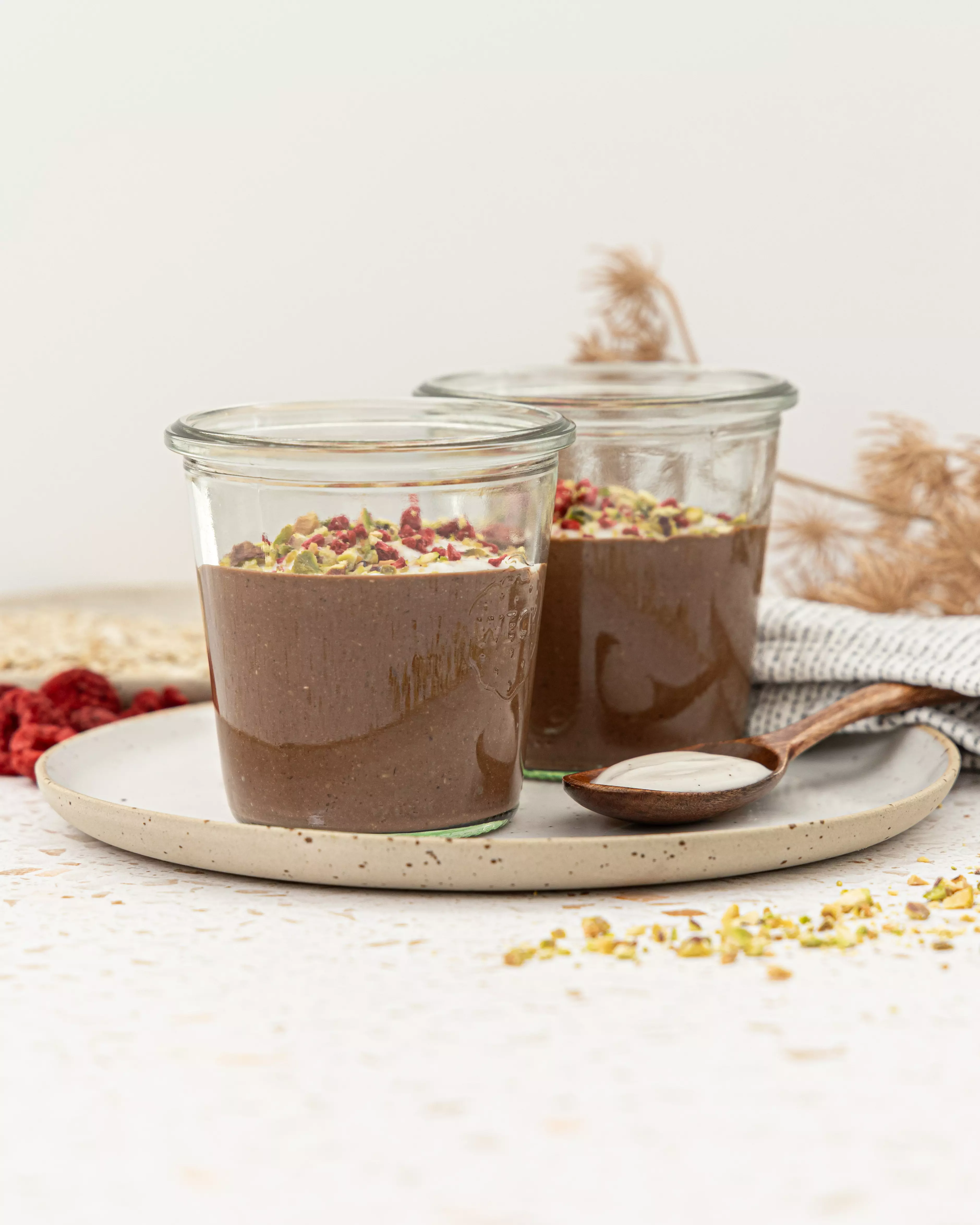 Budino di avena al cioccolato