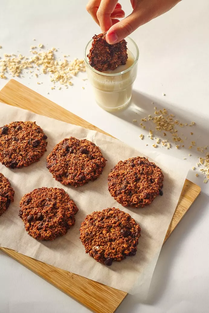 Biscotti al cioccolato e banana