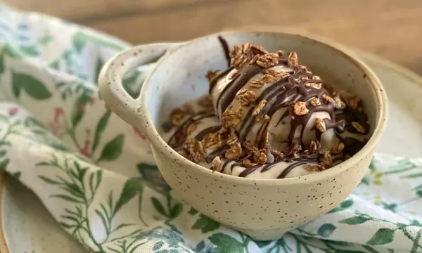 Gelato alla banana con burro di arachidi